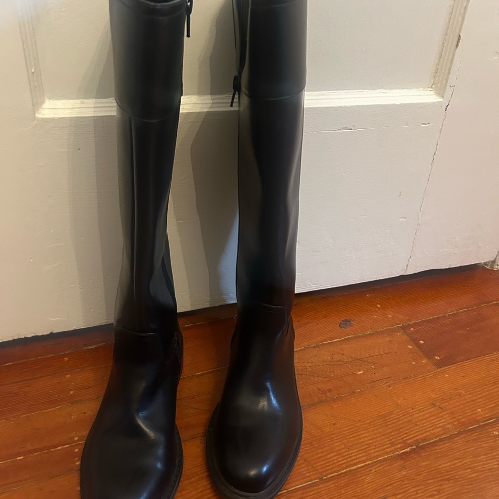 J. Crew Factory Sleek Black Riding Boots